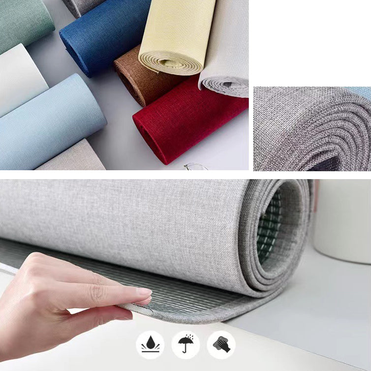Contemporary Style Wall Panel Linen Living Space Peel and Stick Wall Covering