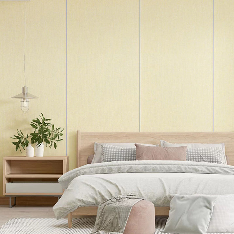Contemporary Style Wall Panel Linen Living Space Peel and Stick Wall Covering