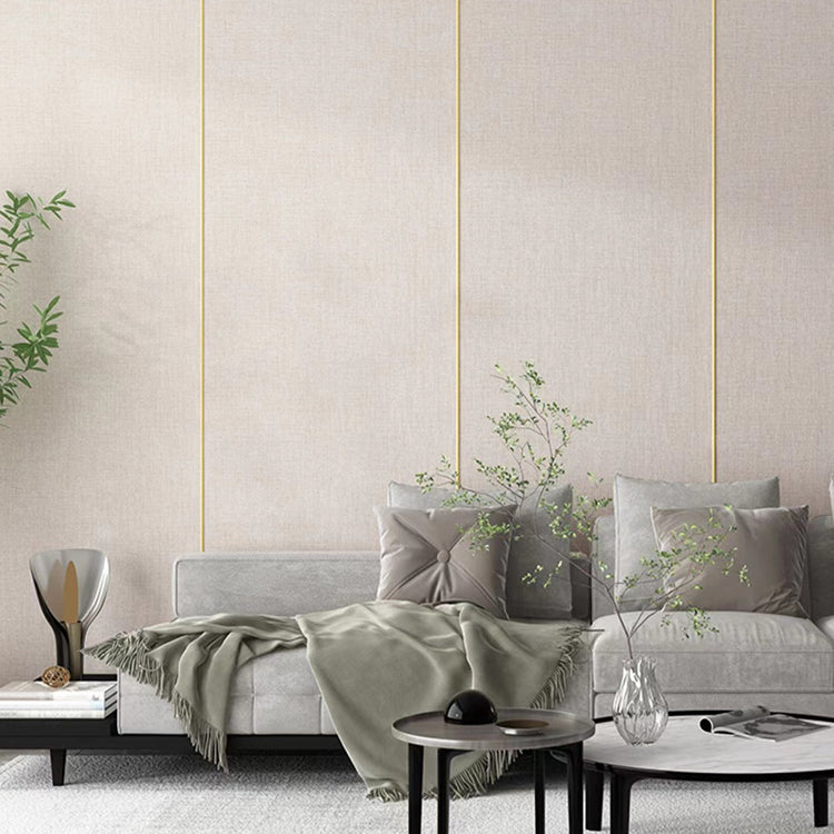Contemporary Style Wall Panel Linen Living Space Peel and Stick Wall Covering