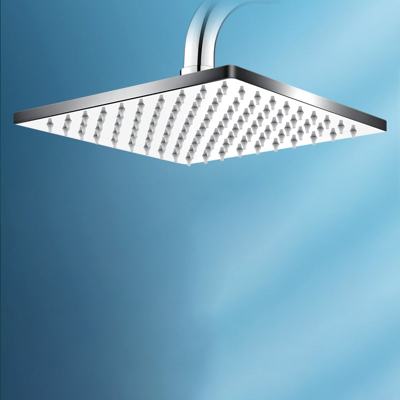 Contemporary square shower head combination with hand shower