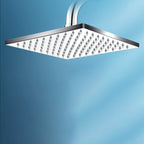 Contemporary square shower head combination with hand shower