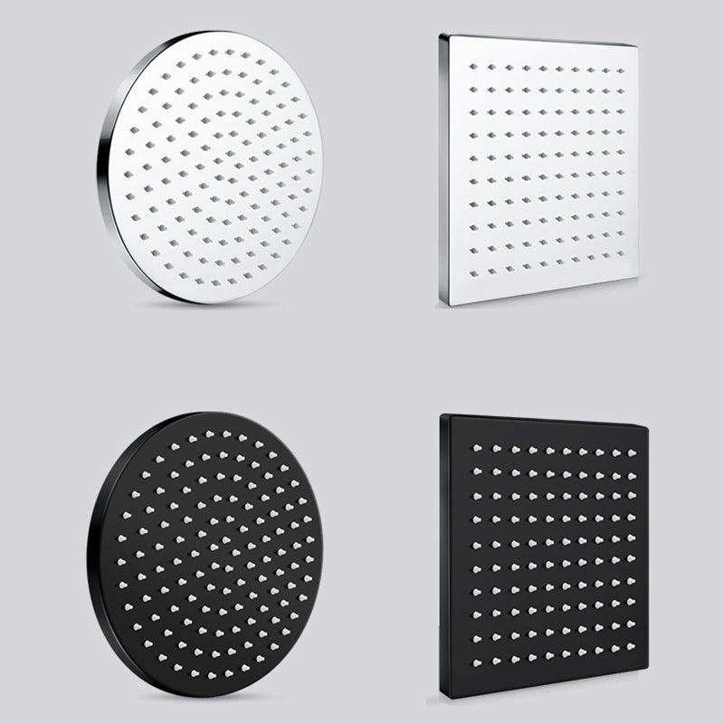 Contemporary square shower head combination with hand shower