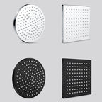 Contemporary square shower head combination with hand shower