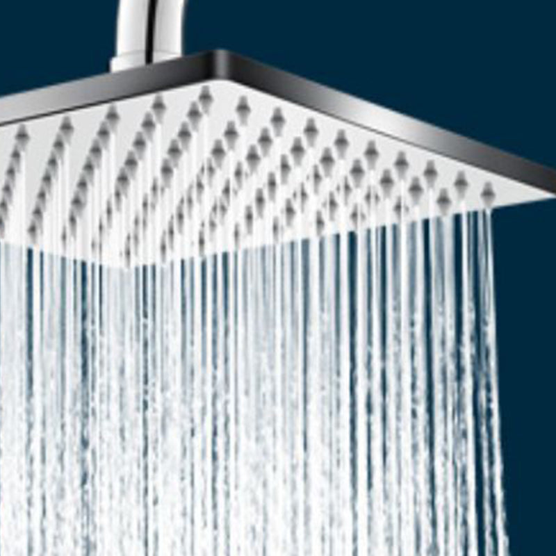 Contemporary square shower head combination with hand shower