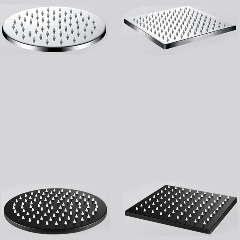 Contemporary square shower head combination with hand shower