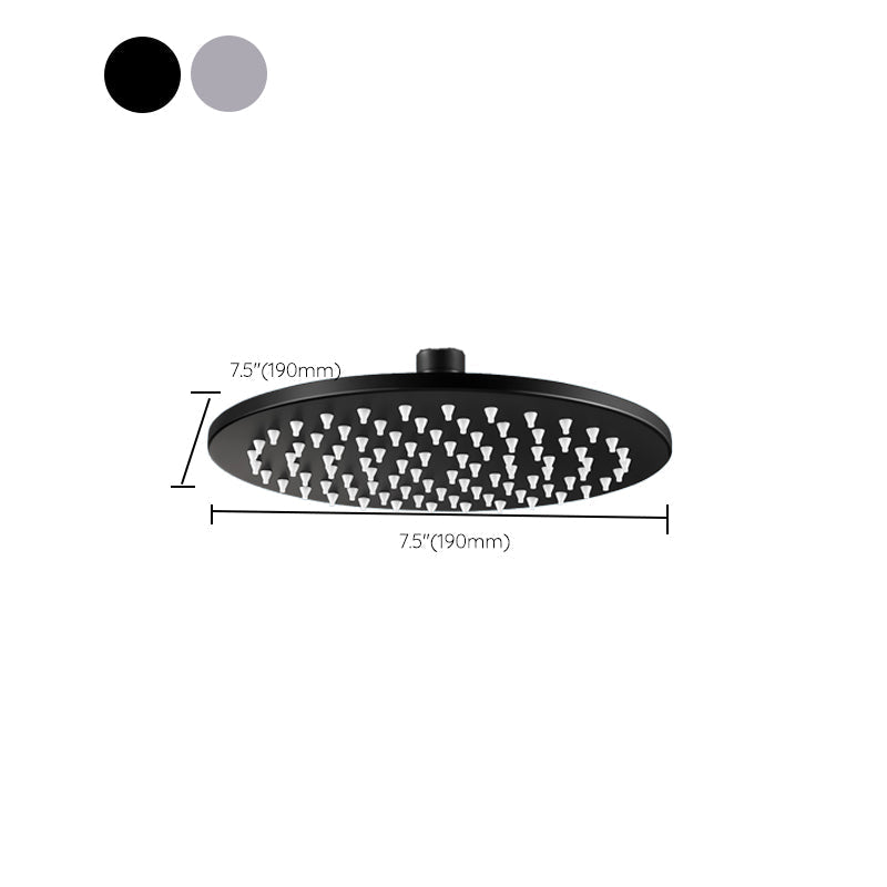 Contemporary square shower head combination with hand shower
