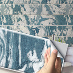 Modern Peel & Stick Subway Tiles PVC Wallpaper for Kitchen Backsplash