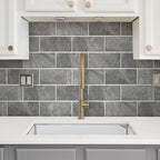 Modern Peel & Stick Subway Tiles PVC Wallpaper for Kitchen Backsplash