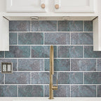 Modern Peel & Stick Subway Tiles PVC Wallpaper for Kitchen Backsplash