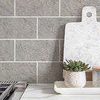 Modern Peel & Stick Subway Tiles PVC Wallpaper for Kitchen Backsplash