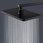 Modern rectangular shower head combo standard spray pattern with hand shower