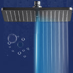 Modern rectangular shower head combo standard spray pattern with hand shower