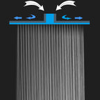 Modern rectangular shower head combo standard spray pattern with hand shower