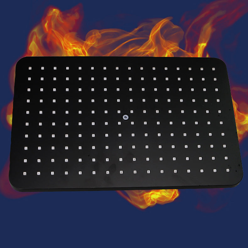 Modern rectangular shower head combo standard spray pattern with hand shower