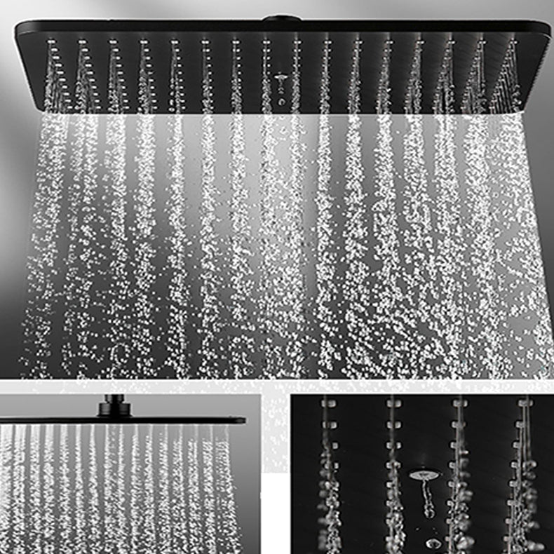 Modern rectangular shower head combo standard spray pattern with hand shower