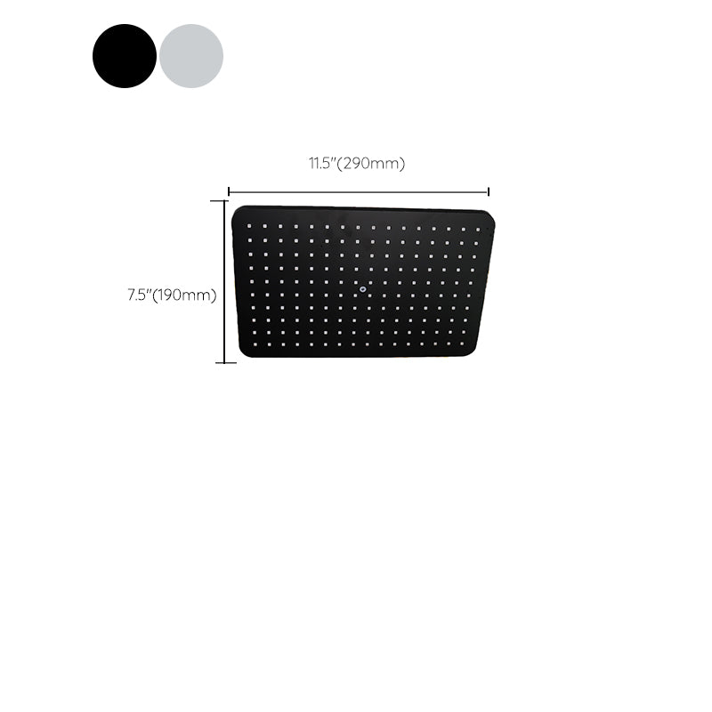 Modern rectangular shower head combo standard spray pattern with hand shower
