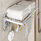 Metal Bathroom Hardware Set Adhesive Installation Bathroom Accessories Kit