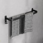 Minimalist black bathroom accessory set paper holder towel bar bath hardware set