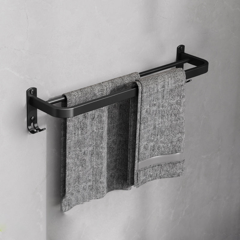 Minimalist black bathroom accessory set paper holder towel bar bath hardware set
