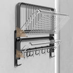 Minimalist black bathroom accessory set paper holder towel bar bath hardware set