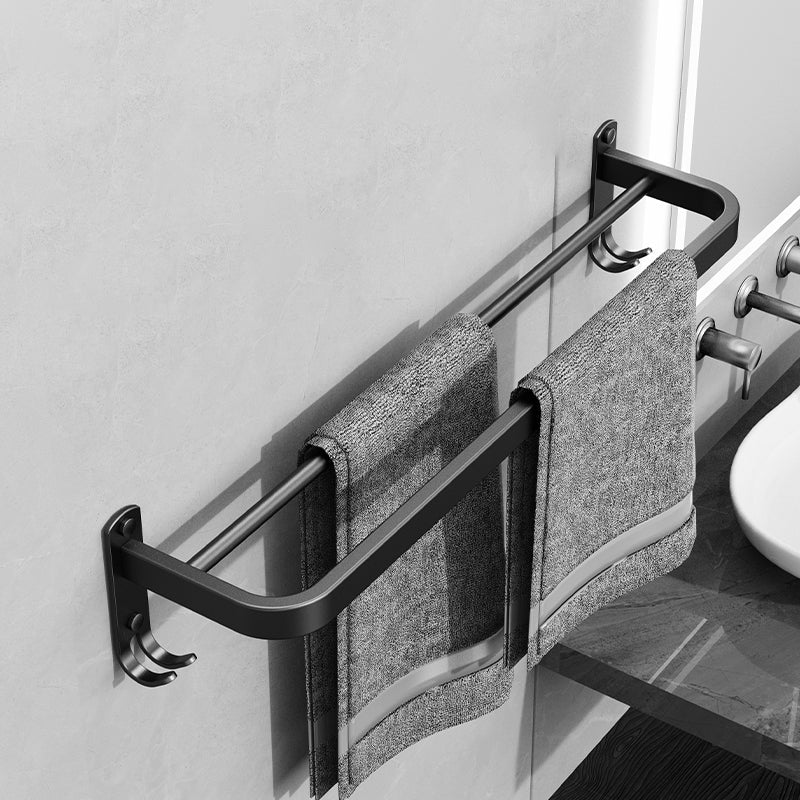 Minimalist black bathroom accessory set paper holder towel bar bath hardware set
