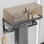 Minimalist black bathroom accessory set paper holder towel bar bath hardware set
