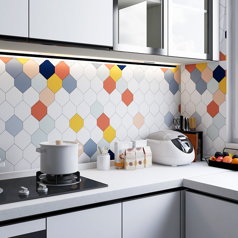 Modern Peel and Stick backsplash tiles plastic wallpaper for kitchen backsplash