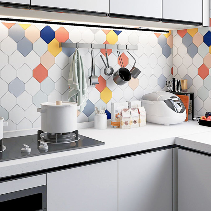 Modern Peel and Stick backsplash tiles plastic wallpaper for kitchen backsplash