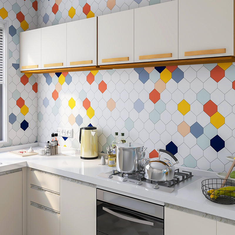 Modern Peel and Stick backsplash tiles plastic wallpaper for kitchen backsplash