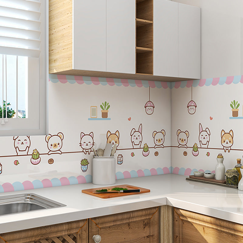 Modern Peel and Stick backsplash tiles plastic wallpaper for kitchen backsplash