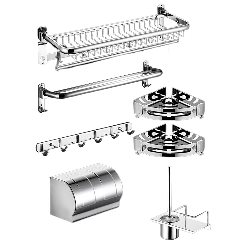 Minimalistic Bathroom Accessories Set Paper Holder Towel Bar Stainless Steel Bathroom Set