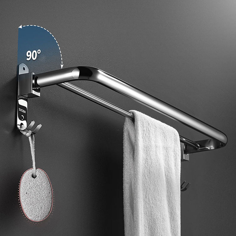 Minimalistic Bathroom Accessories Set Paper Holder Towel Bar Stainless Steel Bathroom Set