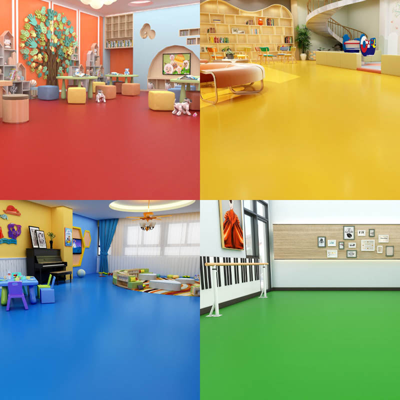 Modern Style PVC Flooring Pure Color Fireproof Waterproof PVC Flooring