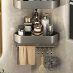 Adhesive holder metal bathroom accessories single piece or in set with bathroom shelf