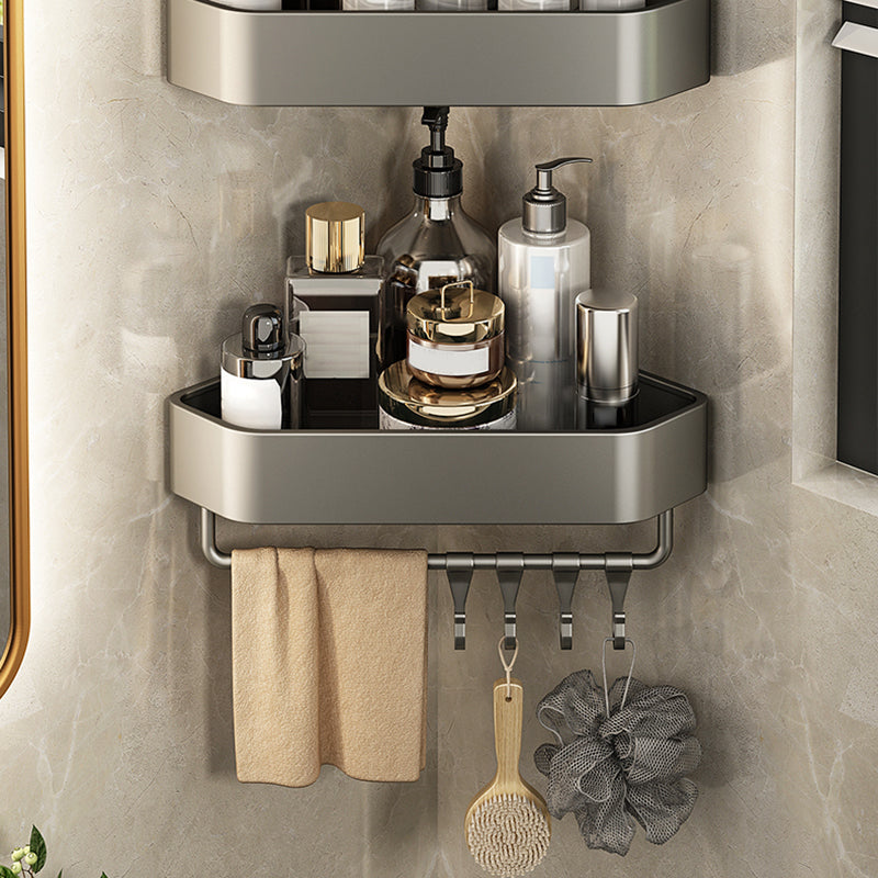 Adhesive holder metal bathroom accessories single piece or in set with bathroom shelf