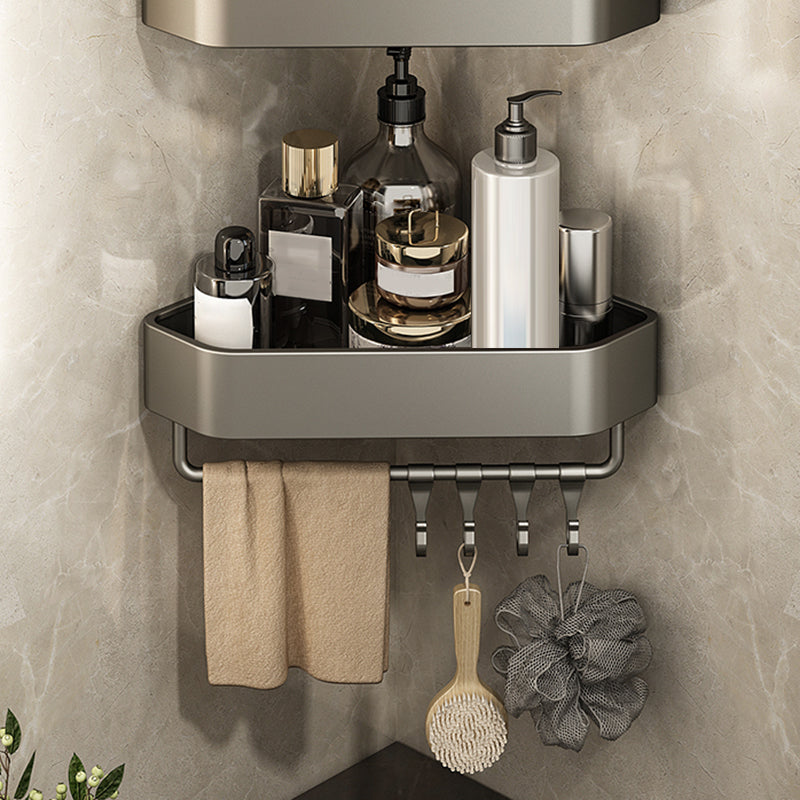 Adhesive holder metal bathroom accessories single piece or in set with bathroom shelf