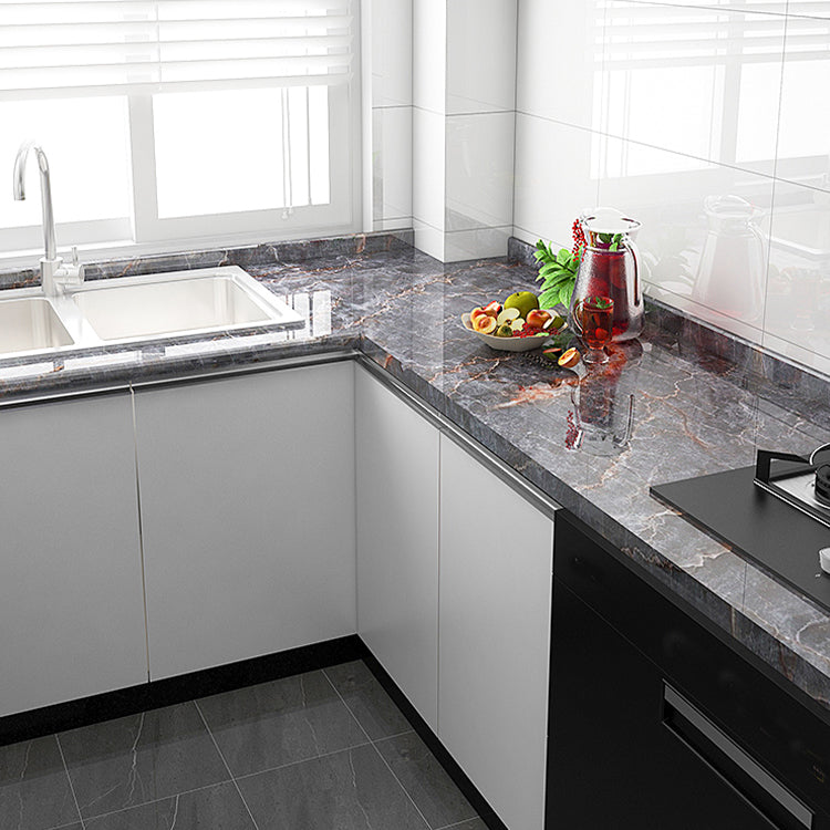 Modern Peel & Stick Field Tiles Plastic Wallpaper for Kitchen Backsplash