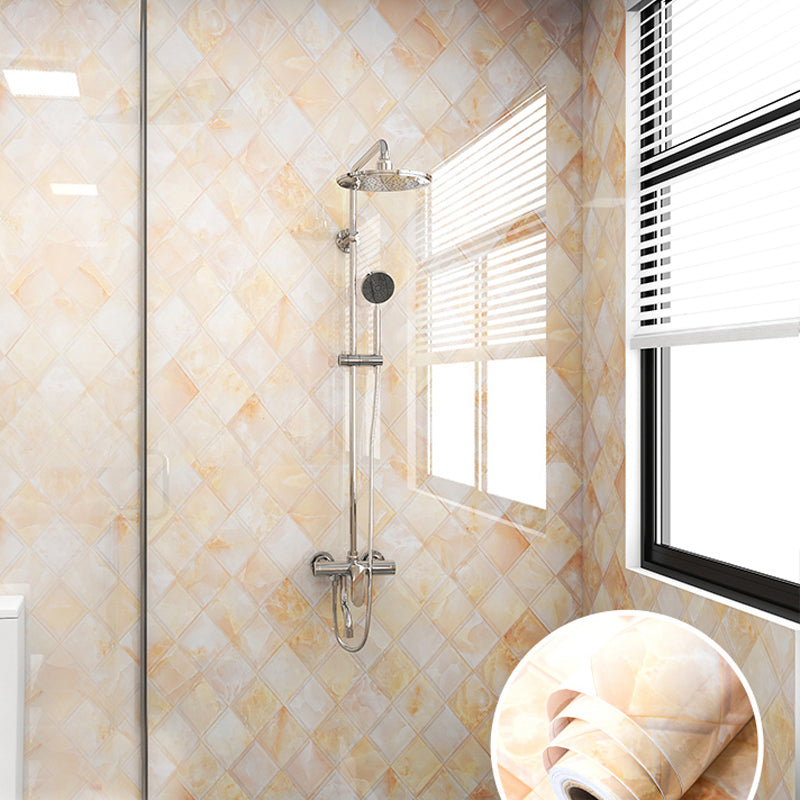 Modern Peel and Stick Splash Guard Wall Tile PVC Wallpaper for Shower