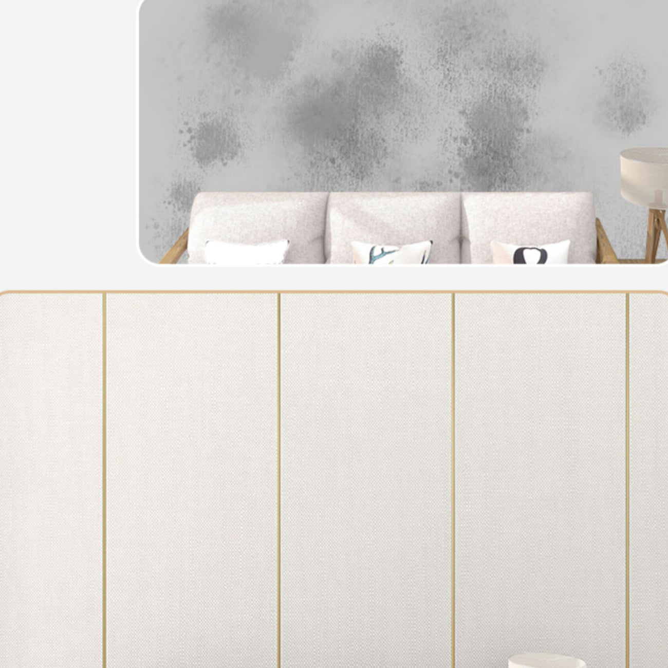 Contemporary splash guard panels for peeling and applying Waterproof wall cladding