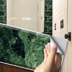 Mosaic tiles peel and attach tiles PVC backsplash peel and attach wall tiles in green