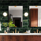 Mosaic tiles peel and attach tiles PVC backsplash peel and attach wall tiles in green