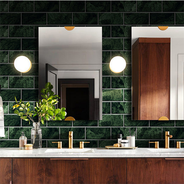 Mosaic tiles peel and attach tiles PVC backsplash peel and attach wall tiles in green