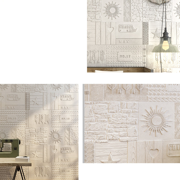 Peel and Stick Wall Ceiling 3D Embossed Wall Covering with Waterproof