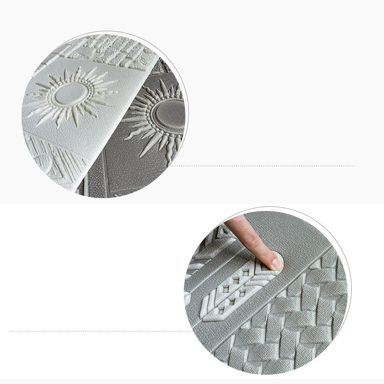 Peel and Stick Wall Ceiling 3D Embossed Wall Covering with Waterproof