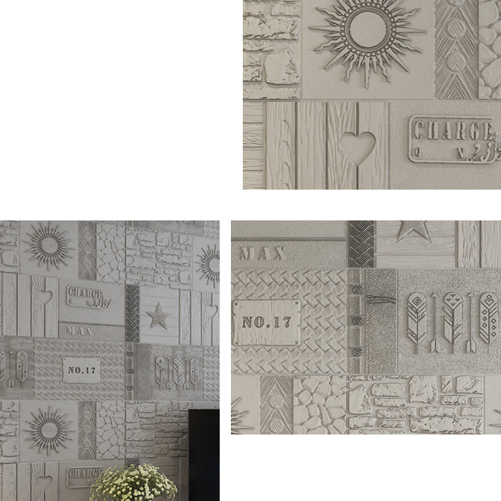 Peel and Stick Wall Ceiling 3D Embossed Wall Covering with Waterproof