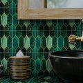 Polygon Peel and Stick Splash Guard Tile PVC Mosaic Peel and Stick Tile for the Kitchen