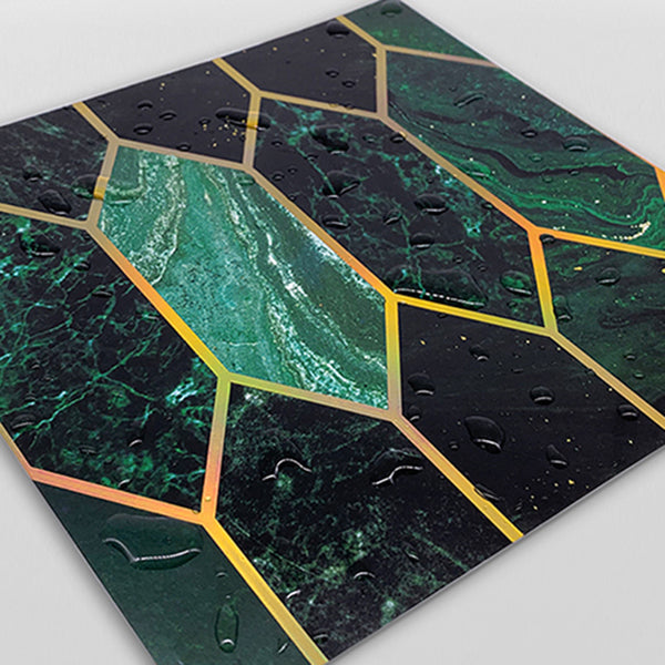 Polygon Peel and Stick Splash Guard Tile PVC Mosaic Peel and Stick Tile for the Kitchen