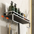 Minimalism Matte Metal Bathroom Accessory Set Modern Bathroom Rack