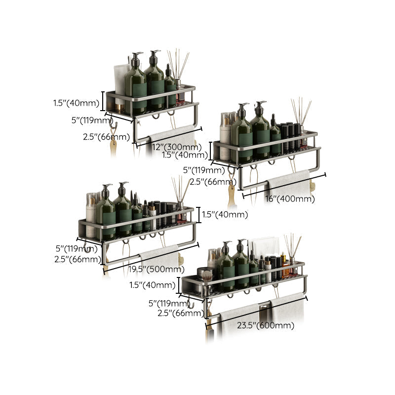 Minimalism Matte Metal Bathroom Accessory Set Modern Bathroom Rack