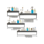 Minimalist Matt Metal Bathroom Accessory Set Modern Bathroom Shelf